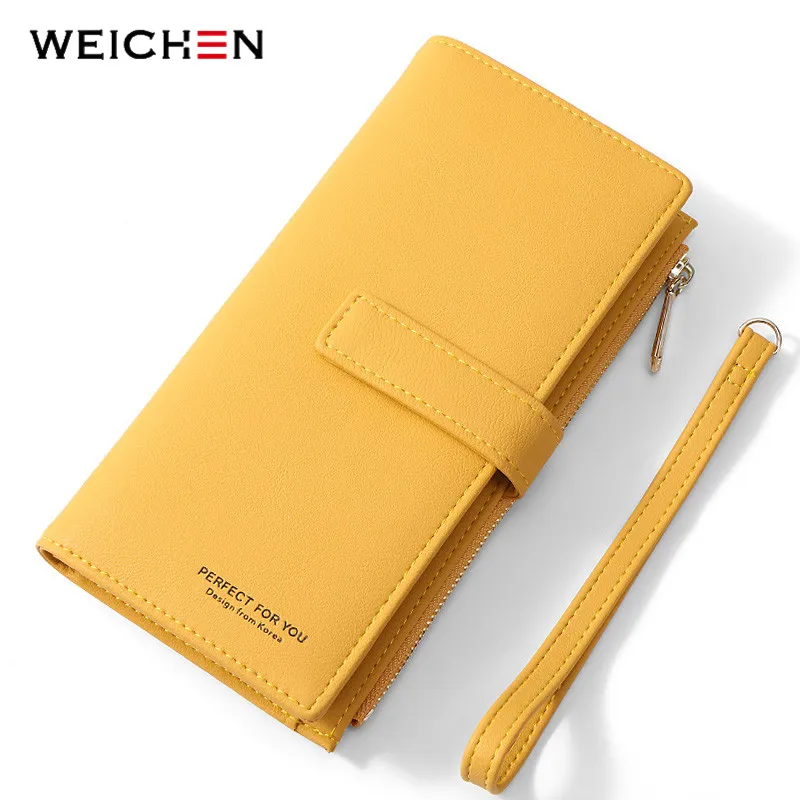 WEICHEN Wristband Wallet Many Departments Carteira Female Portfel Wallets Women Purse Ladies Zipper Phone Pocket Clutch Purses | Багаж и