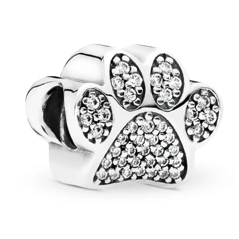 A007 Fit Original Pandora Charms Silver Bracelet Trinket Jewelry Women Gifts New Simple Style Rainbow Mickey MOM Bear Robot DIY Bead - Цвет: A007