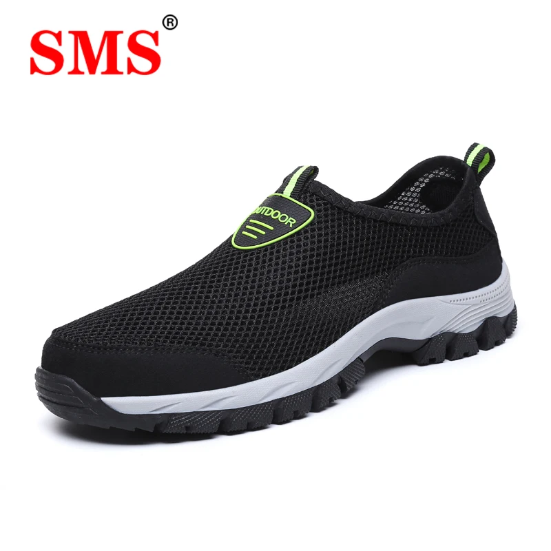 SMS Men Aqua Shoes Outdoor Breathable Beach Shoes Lightweight Quick-drying Wading Shoes Water Camping Sneakers Shoes Plus Size