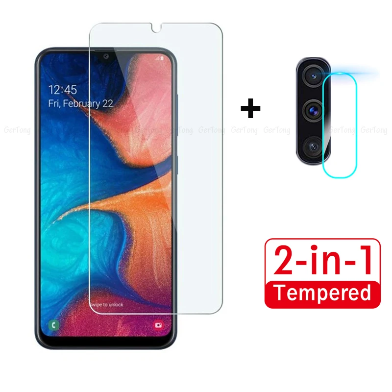 2 в 1 объектив камеры ультра тонкий для samsung Galaxy S10e протектор экрана для A50 A30 A70 A60 A20 s 10e Защитная стеклянная пленка для телефона