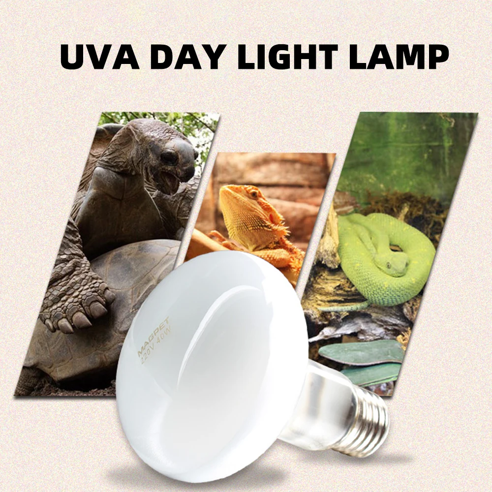 UVA + UVB reptil calefacción 220v lámpara de bombilla para tortuga reptil lagarto mascota luz lámpara acuario con regulador de temperatura