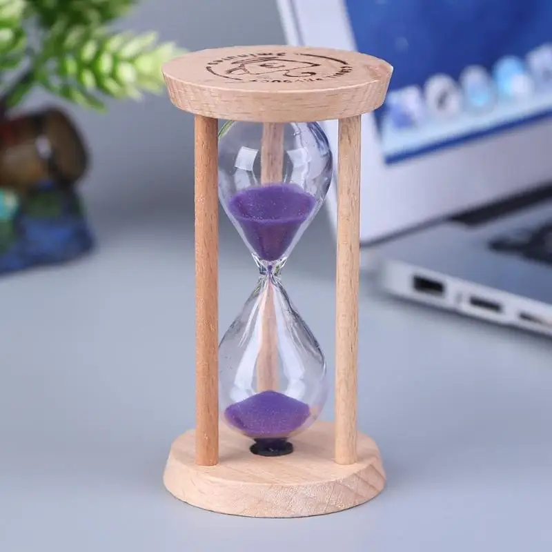 

3 minutes Colorful Hourglass Sandglass Wooden Sand Clock Mini Timers Sand Timer 5 Colors to Choose Home Decoration Accessories