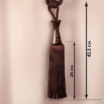 

Curtain brush "Yasmin", 76 ± 1 cm, brown