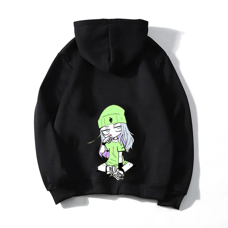 New Billie Eilish Hoodies Bad Guy Print Baby Boys Hooded Baby Girls Sweatshirt Hooded Hoodie Pullover Toddler Sweatshirts Unisex