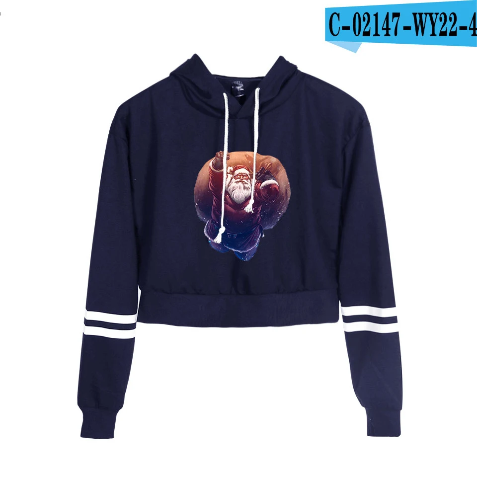 navy blue Подходящие удобные рождественские повседневные популярные женские толстовки рождественские Harajuku высококачественные оранжевые толстовки с капюшоном для девочек - Цвет: navy blue