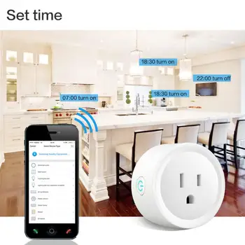 

Intelligent WIFI Smart Power Plug Measuring Socket Graffiti Program IFTTT Tmall Elf App Remote Control Google Home Safety 10A