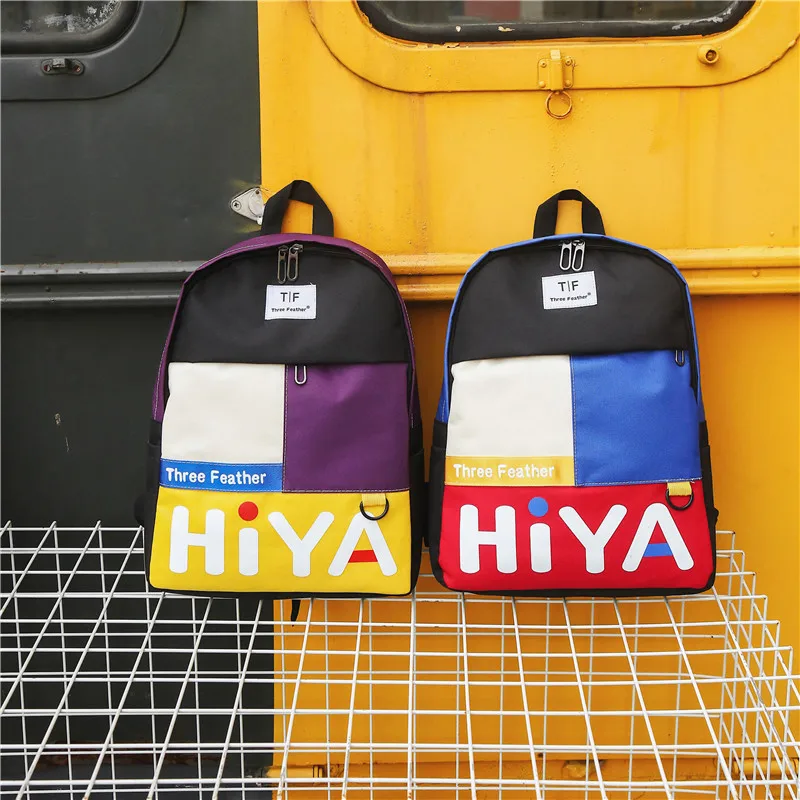 Место происхождения поставка товаров 18 школьная сумка женская колледж волна рюкзак простой универсальный большой объем INS супер огонь Соединение B