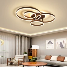Современный светодиодный Люстра Освещение круговые светильники для интерьера дизайн инженерный осветительный, акриловый потолочный светодиодный Люстра в форме кольца лампа