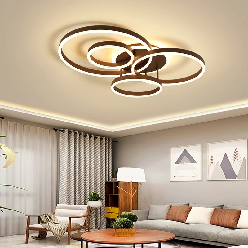 

modern led chandelier lighting circle lights for Interior design engineering lighting acrylic ceiling LED ring chandelier lamp