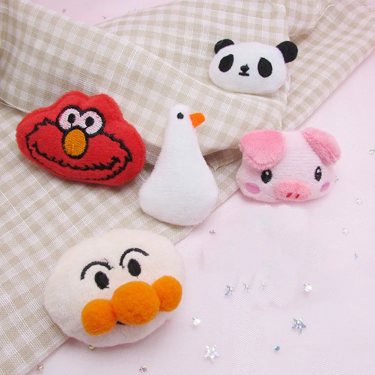 10 шт./лот Милая мультяшная свинья кукла для заколки волос аксессуары плюшевая