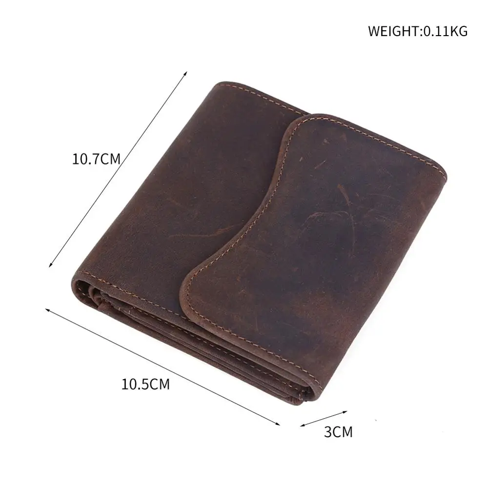 Tiding New Genuine Leather Men's Wallet with Coin Bag Zipper Small Money Clip Wallet Design Dollar Slim Purse Money Purses 6236