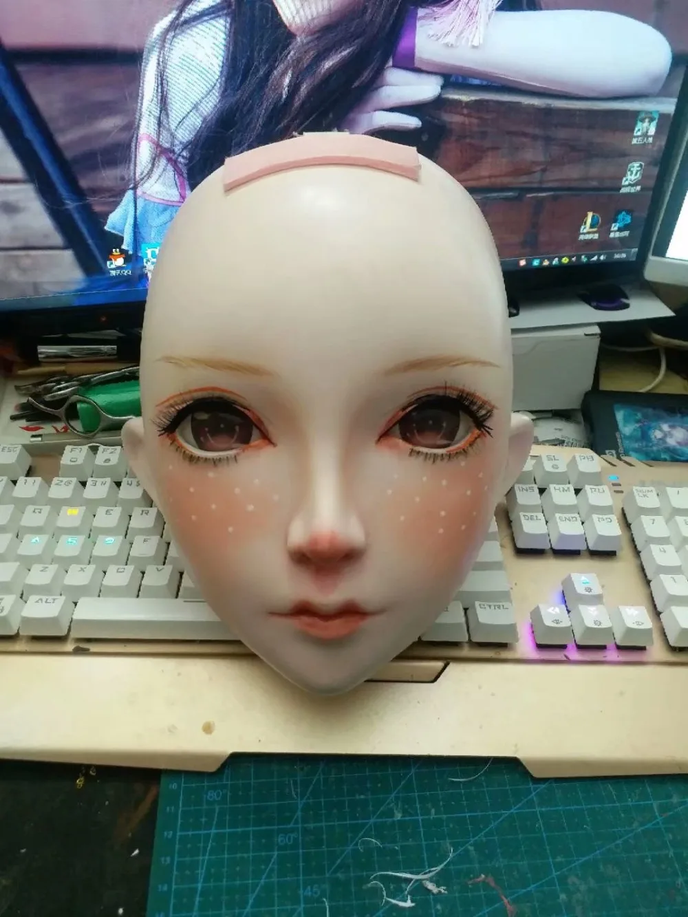 NEW-24) BJD Кигуруми для транссексуалов, Красота макияж Косплэй силиконовая маска Аниме Kigurumi маски резиновые секс куклы
