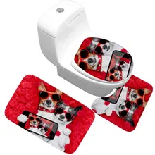 CAMMITEVER собака ванная комната ковер 3 шт. коврик для душа абсорбирующий коврик нескользящий коврик для туалета Набор ковриков для ванной коврики для ног