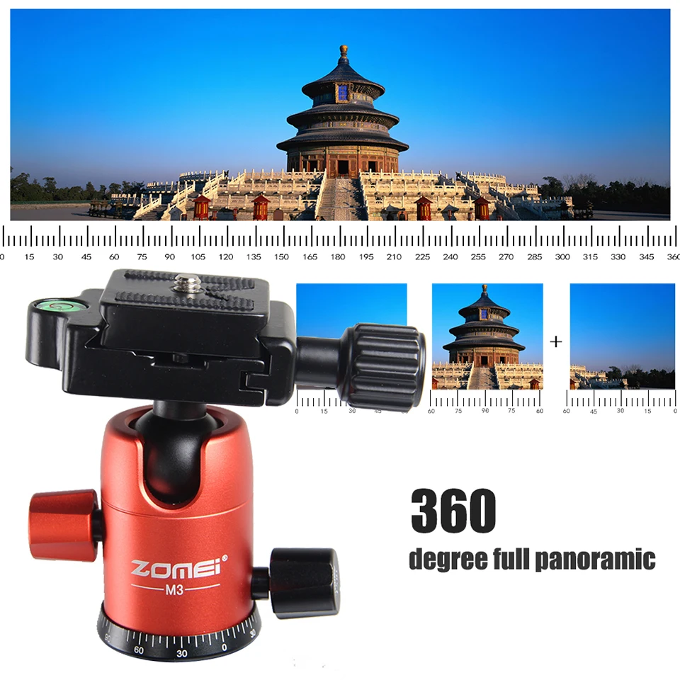 ZOMEI Aluminum Portable Camera Tripod Lightweight
