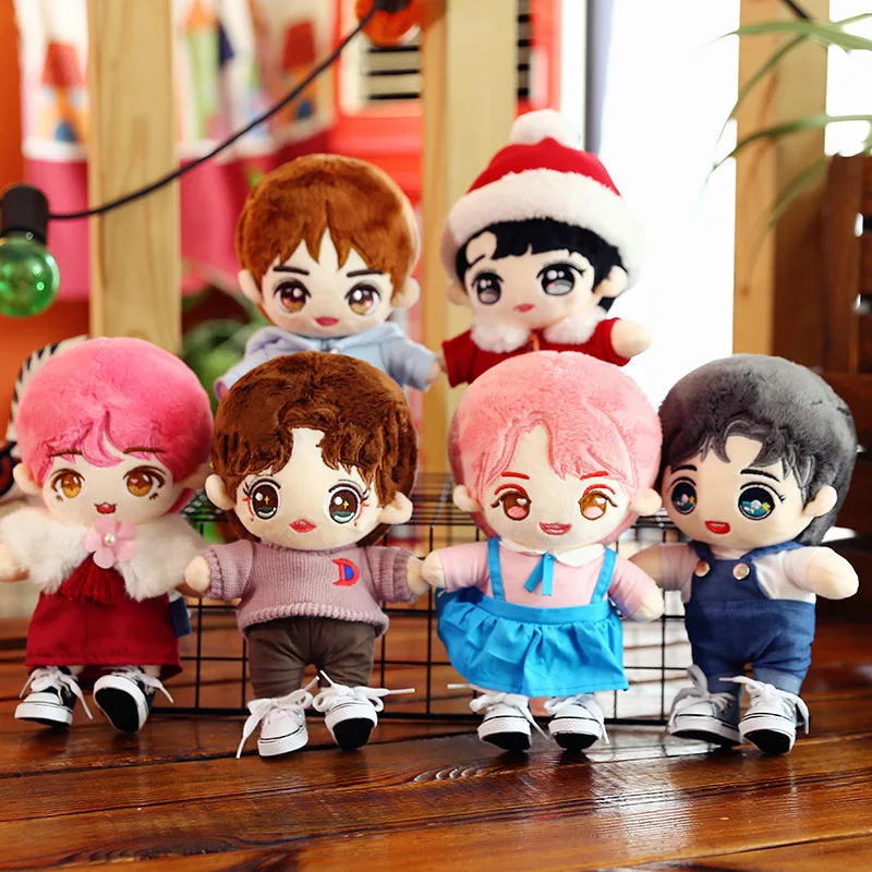 

1Pcs Plush Stuffed Toy Dolls 25CM Boy Dolls Cartoon Kawaii With Shoes Accessories Soft Baby Toys Christmas Gifts
