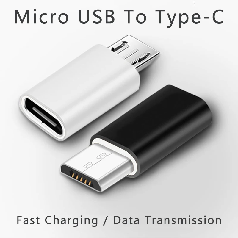 Мини OTG Micro USB-Type C адаптер для зарядки телефона передачи данных 2 в 1 конвертер Android Мобильный Micro USB разветвитель