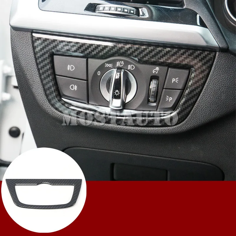 Накладка на кнопку переключателя фары из углеродного волокна для BMW X3 G01 X4 G02 2018 2020