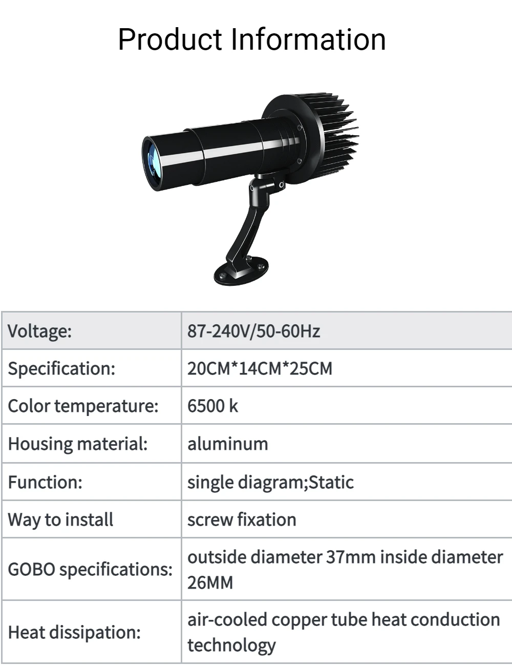 Luzes ao ar Projetores para Piso Ip65 de Alta Estática Personalização Gobos Potência Logotipo Gobo Projetor Livre Publicidade Led Parede 80w Computers & Electronics