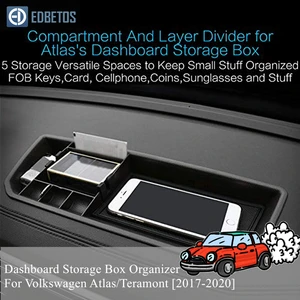 Image 2 - Für VW Volkswagen Atlas Teramont 2017 2018 2019 2020 Auto Styling Dashboard Lagerung Organisation Box Organizer Fall