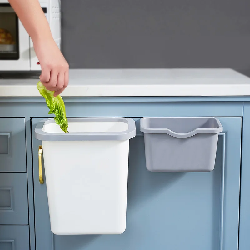 Kitchen Cabinet Door Hanging Trash Can Convenient Waste Garbage Bin Kitchen Mother Good Helper With Drawer Rubbish Container