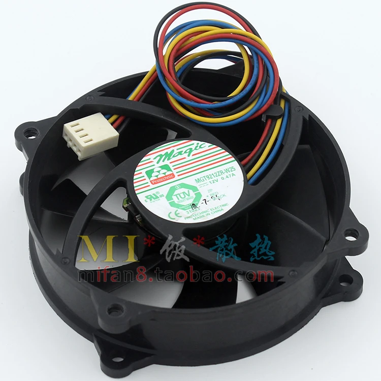 

Magic MGT9212ZR-W25 DC 12V 0.47A 95x95x25mm 4-Wire Server Cooling Fan