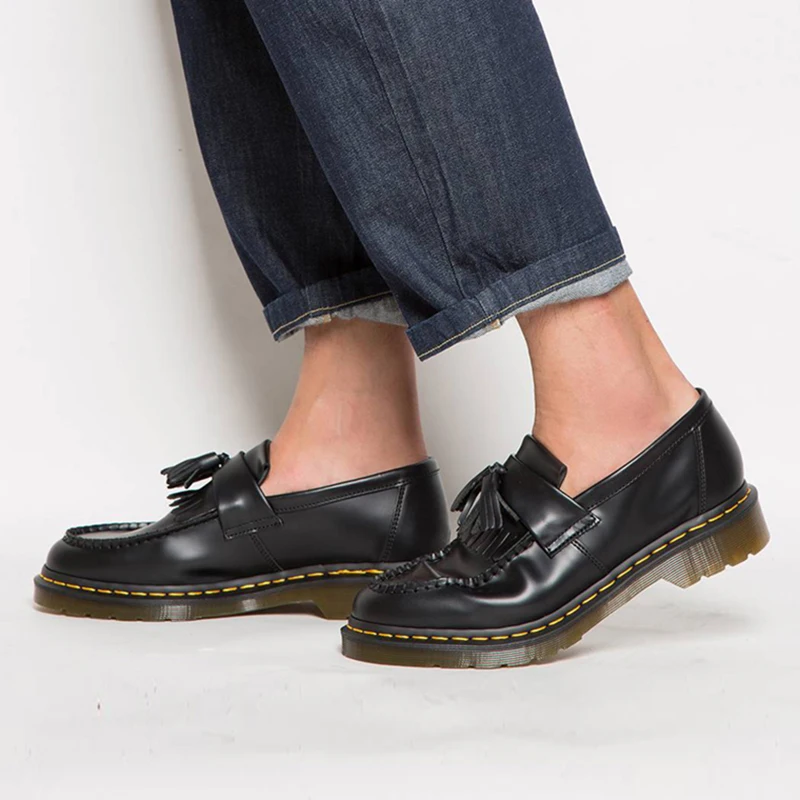 Martens Adrian Arcadia Couro Genuíno Tassle Mocassins Dr Sapatos Casuais  Femininos Borla Sapatos Moda All-match Sapatos Casuais - Sapato Casual  Masculino - AliExpress