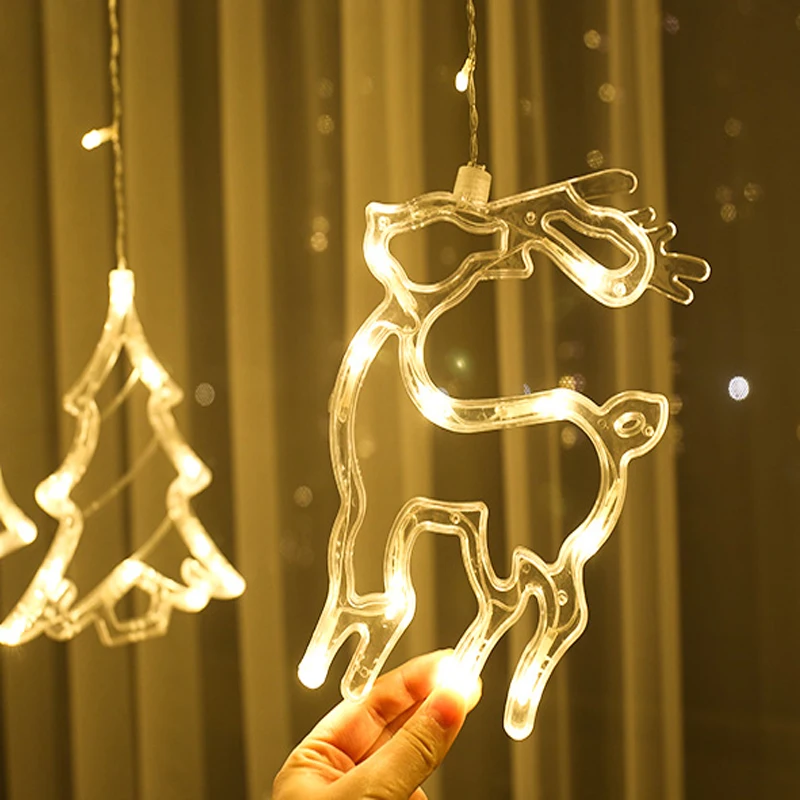 Светодиодный светильник-гирлянда, светодиодный Рождественский Декор для дома, подвесная гирлянда на Рождественское дерево, декоративный орнамент, рождественский подарок, год