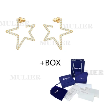 

MULIER 2019 new original shiny crystal star earrings female earrings send girlfriends romantic birthday gift free shipping