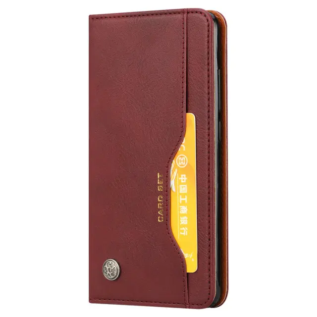 Чехол-книжка mi Max 3 для Funda Xiaomi mi 9 T чехол A3 mi 9 Pro mi 9 T кошелек F1 Xiao mi Red mi Note 7 Чехол Red mi Note 8 Pro K20 mi max3 - Цвет: Dark red