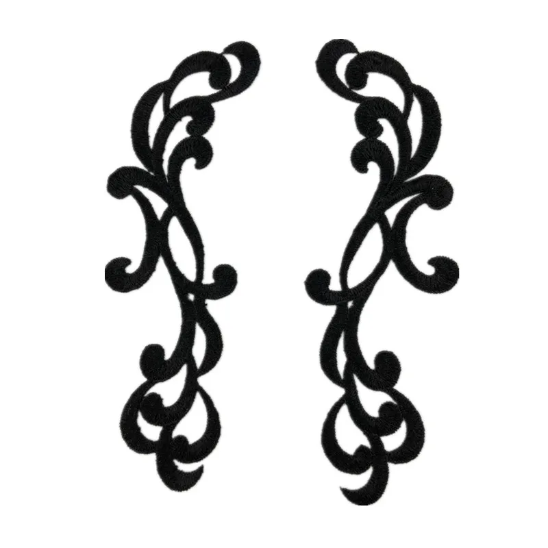 22.5X6.5CM 5 pairs Fashion Lace Flower Appliques Embroidery Patches sew on Apparel Trims Diy Cosplay DA930 sewing patches lace garment accessories lace sewing supplies lace sewing accessories lace accessories lace decoration