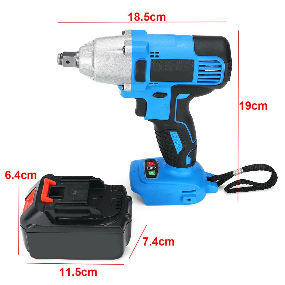 

128V 16000mah Rechargeable Cordless Electric Impact Brushless Wrench w/ Battery