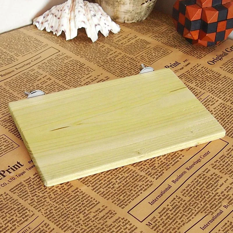 1PC Wood Stand Platform Pet Bird Toys Parrot Rack Hamster Rat Harness Swing Wooden Ladder Seesaw Parrot Toys Mouse Springbo W6X1