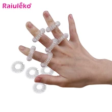 Raiuleko массажное кольцо для пальцев Иглоукалывание Кольцо уход за здоровьем массажер для тела Релакс ручной массаж палец похудение массажер для рук