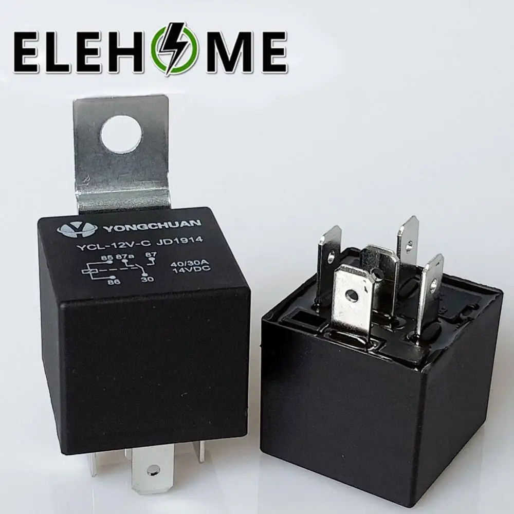 

5Pin Waterproof Car Relay 40A Long Life Automotive Relays Mayitr Normally Open DC 12V/24V Relay Head Light Air Conditioner XF30