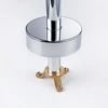 Polished Chrome Freestanding Bathtub Faucet Hot And Cold Brass Bathroom Mixer Floor Stand Mounted Single Handle Tap 4