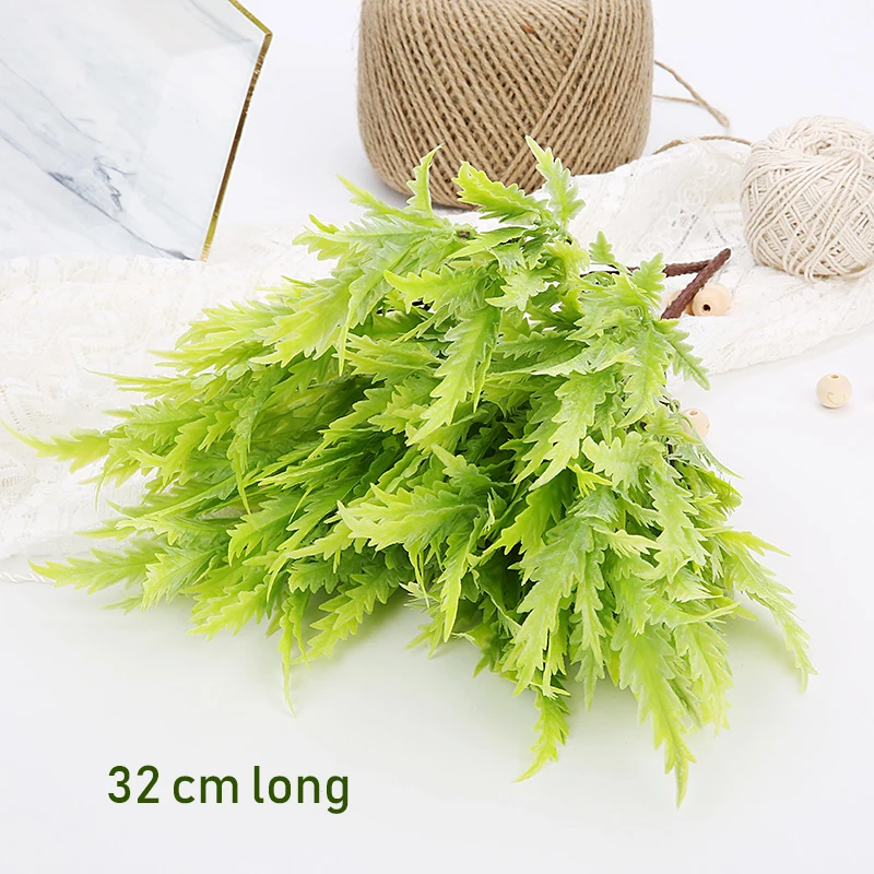 7-Fork-water-grass-Eucalyptus-Plastic-Artificial-Plants-Green-Grass-plastic-flower-Plant-Wedding-Home-Decoration(12) 副本