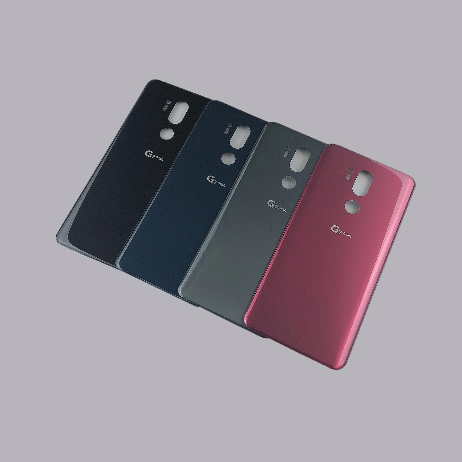 Корпус крышка батареи для LG G7 ThinQ G7+ G710 G710EM стеклянный чехол+ клейкая наклейка