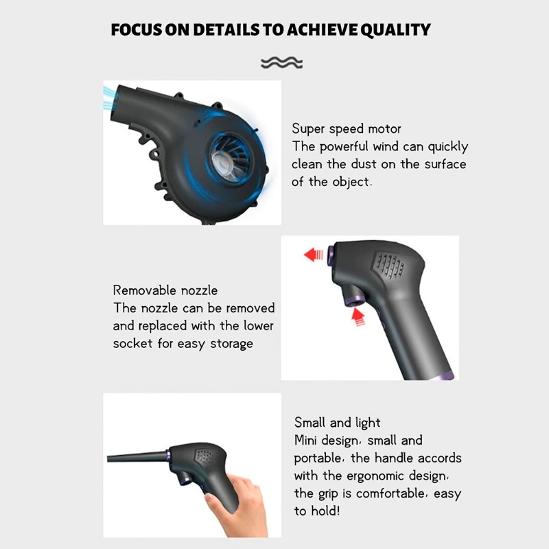 Powerful Electric Air Duster: 15000mAh Battery-Powered Solution for Dust-Free Computers. Description Image.This Product Can Be Found With The Tag Names Computer air duster, Computer cleaners, Computer Office