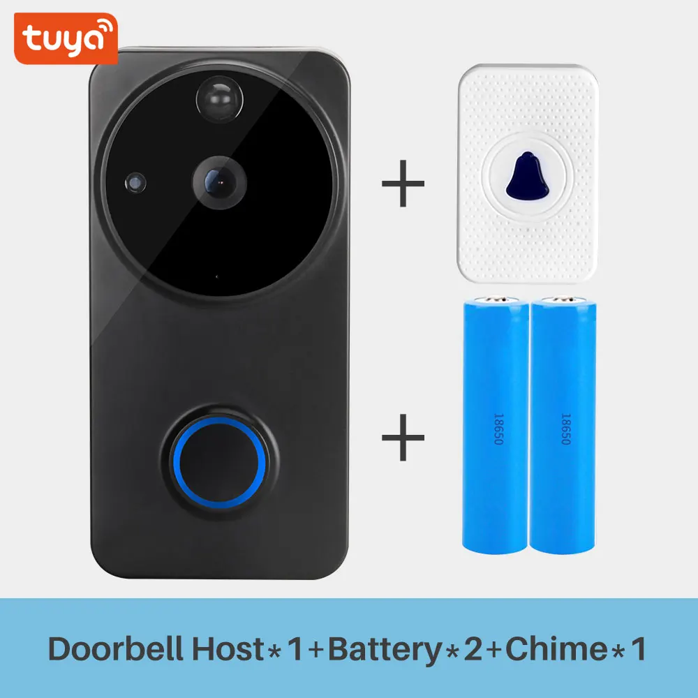 Option 4 Смарт-видео дверной звонок Tuya 1080P WiFi видеодомофон SmartLife приложение контроль домашней безопасности монитор камера удаленная запись - Цвет: Option 4