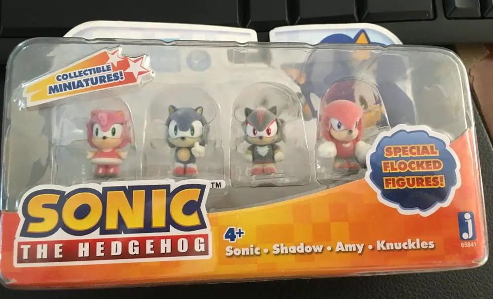 with box Sonic 1-Inch мини-фигурка 4-Pack экшн-фигурка коллекция игрушек - Цвет: with box