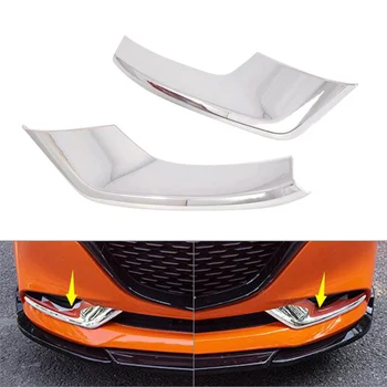 

For Mazda 3 BM BN 2019 2020 Mazda3 Front Fog Light Frame Decorative Molding Cover Trim ABS Chrome Car Styling