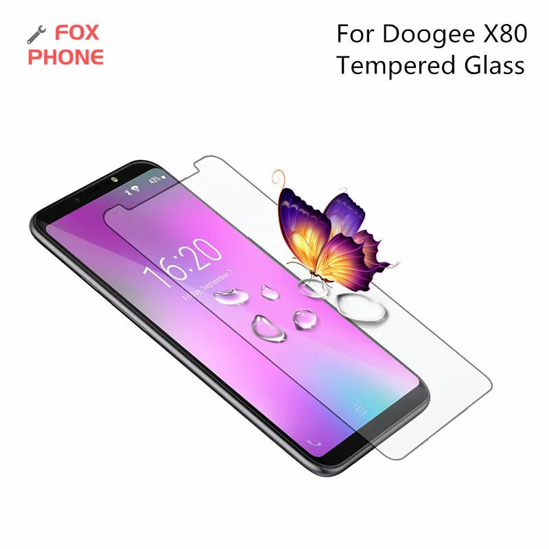 Foxphone Для Doogee X80 прозрачное закаленное стекло экран защитная стальная пленка