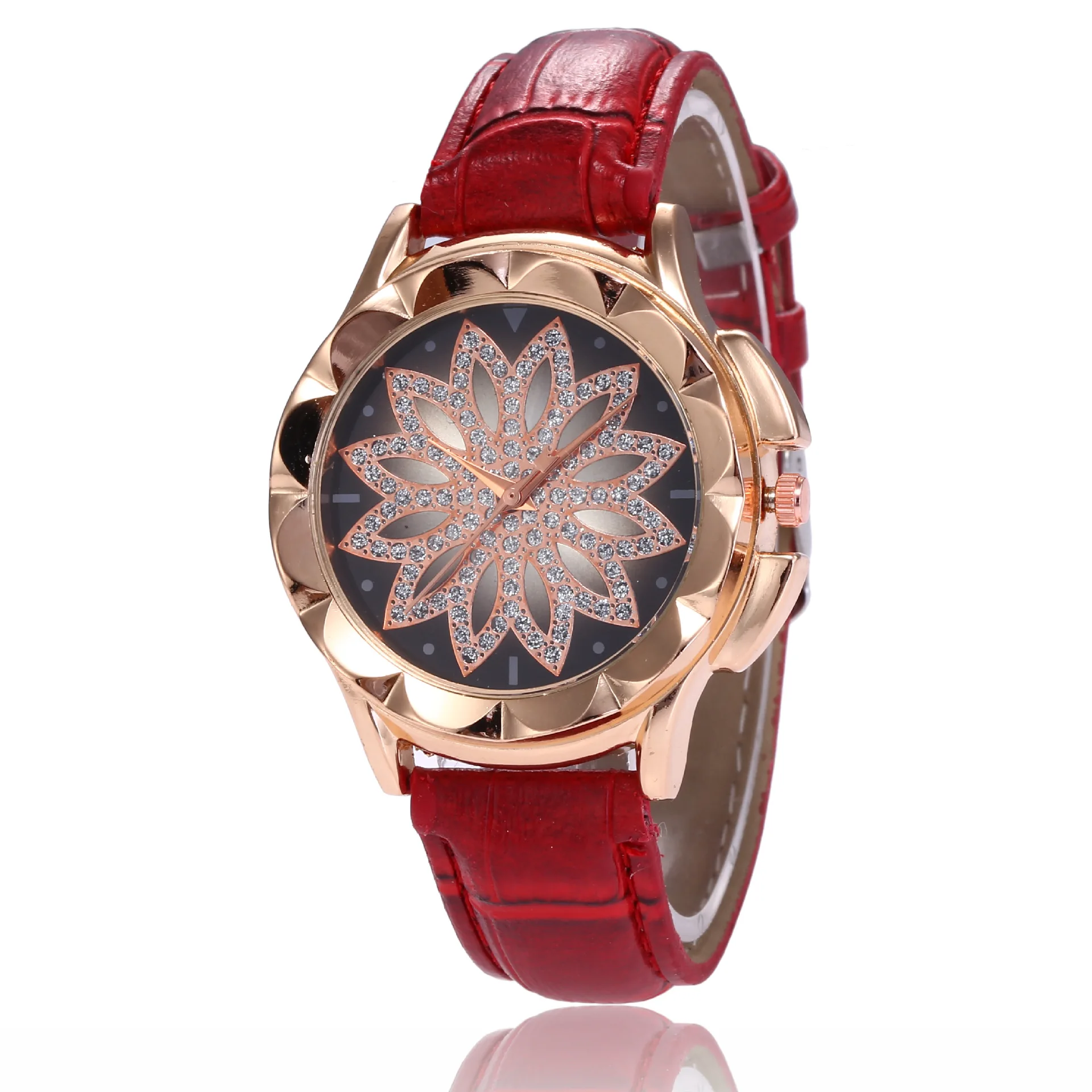 Reloj mujer женские часы лучший бренд женские часы цветок из розового золота горный хрусталь femme женские наручные часы relogio feminino
