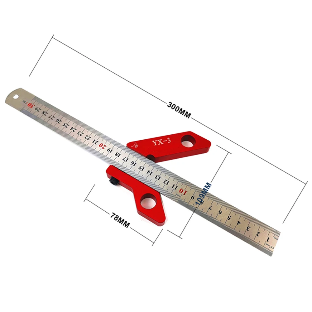 45 90 градусов угловая линия Калибр линейка дерево измерительный инструмент деревообрабатывающий Магнитный центр линия Scriber Finder