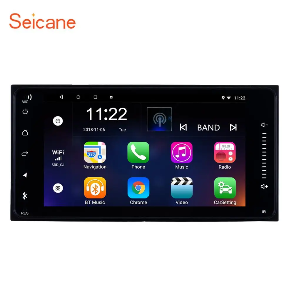 Seicane Автомагнитола 7 &quotAndroid 10 0 HD gps 200*100 мм Navi для универсального мультимедийного