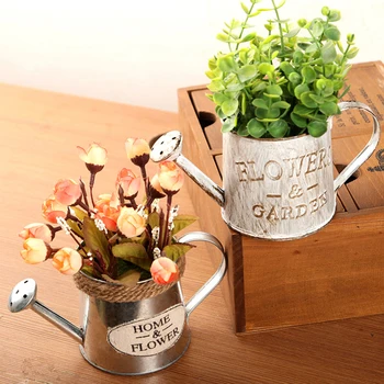 

Vintage Metal Iron Keg Flower Pot Hanging Balcony Garden Plant Planter Decoration Pot Maceteros Decorations
