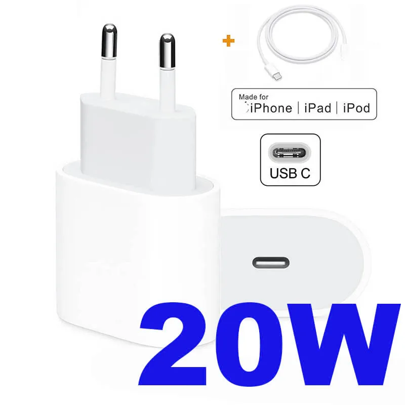 Chargeur dorigine 20W pour iPhone 12 USB C C2L adaptateur rapide Type C chargeur QC3.0 pour Apple câble pour iPhone 12 mini 11 Pro Max