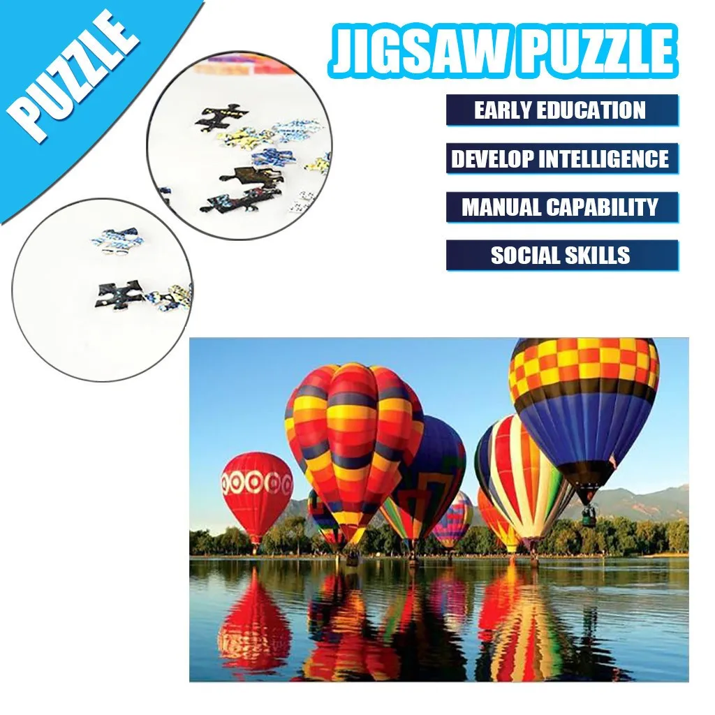 1000 Pieces Puzzle Adult Puzzle Game Difficulty Jigsaw Puzzle Hot Air Balloon 