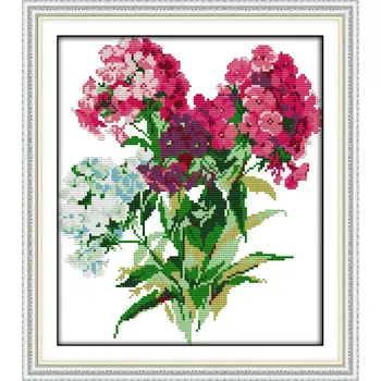 

Cross Stitch Joy Sunday The Bouquet Paintings Counted Printed on Canvas 11CT14CT DIY Needlework Set DMS Counted Cross Stitch Kit