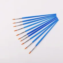 Тонкая ручная Краски ed тонкая ручка-закладка синий скетч-Бук Искусство Кисть нейлон кисть Ручка 10 шт./компл